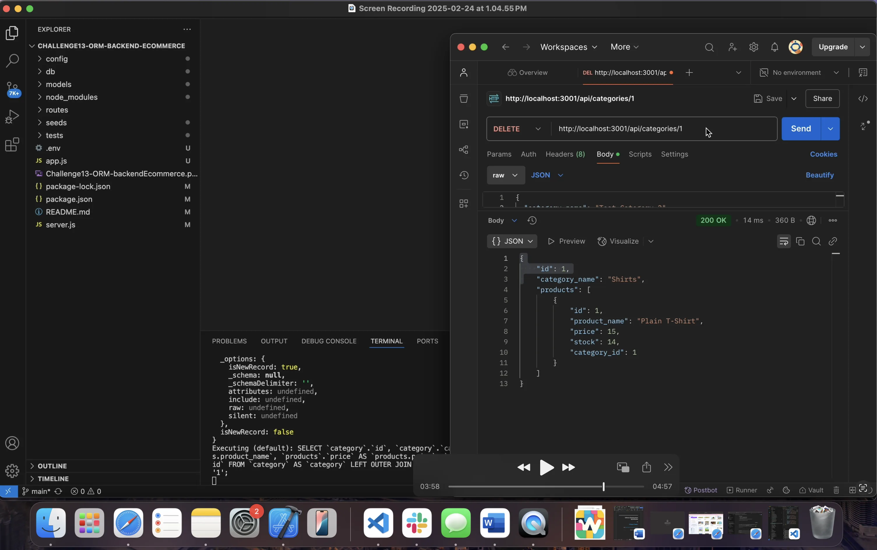 Ecommerce Backend API