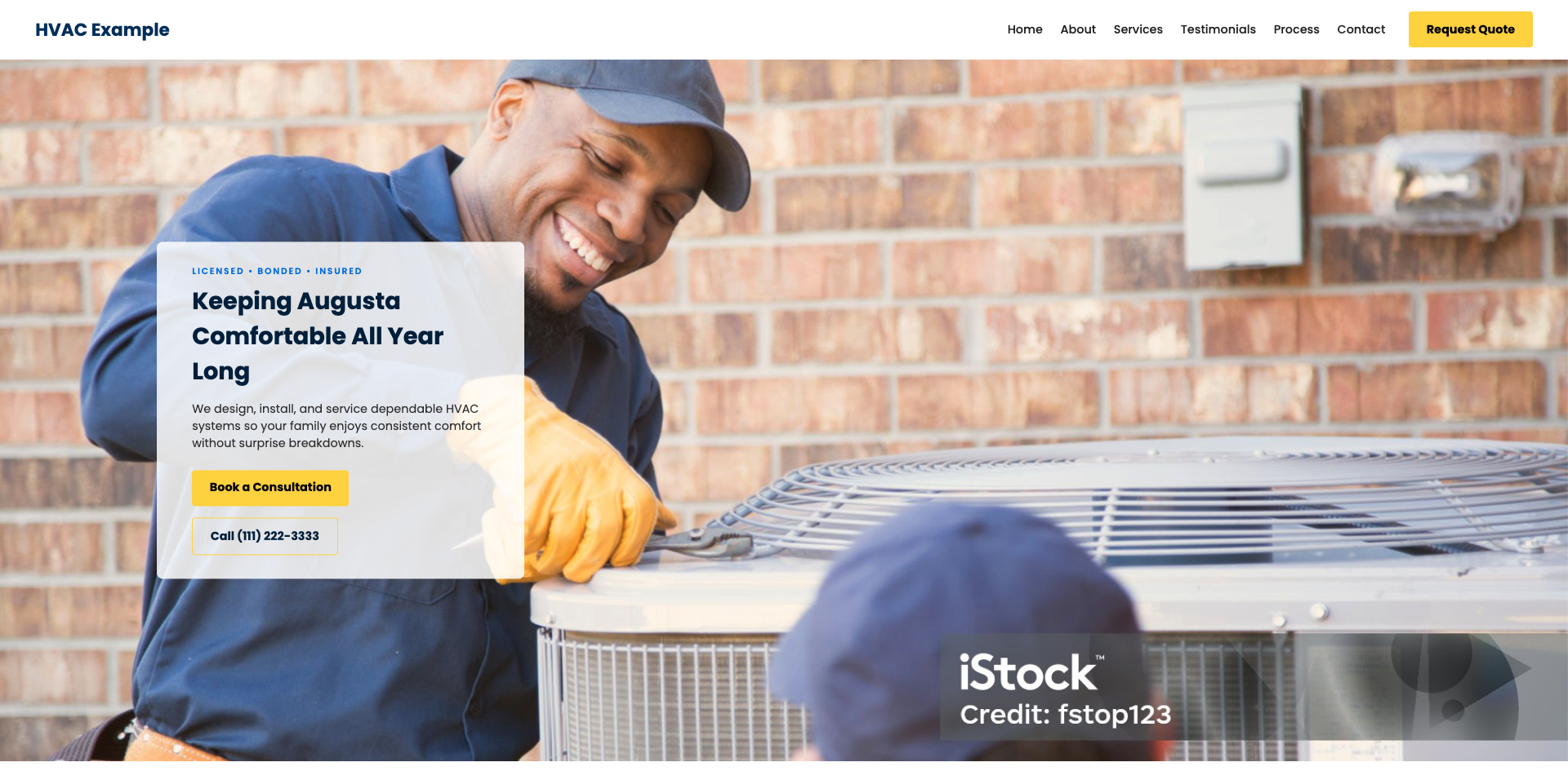 HVAC Landing Page